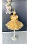Petite Pompom Baby Girl Newborn Floral Mevlüt Dress Special Day Outfit