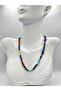 Certified Natural Stone 7 Chakra Onyx Stone Design Necklace