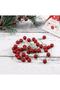 Mini Stringed Berry Ornament Red 20 Pieces