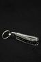 Black Baguette Silver Stone Keychain - 2