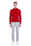 Red Slim Fit Ribbed Half Turtleneck Wool Sweater - 4