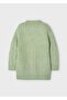 Girl's Green Cardigan Braided - 3