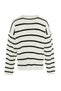 Ecru Casual Unisex Oversize Fit Couple/Dual Wide Fit Crew Neck Striped Sweater Tmnaw23Kz00285 - 7