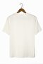 Men's Ecru Front Playing Card Printed Crew Neck Oversize T-shirt - 2