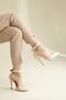 153 Nude Matte 10 cm Women's Stiletto, Platform Heeled Shoes
