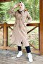 Hooded Zippered Coat Mink 10349 - 4