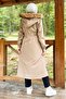Hooded Zippered Coat Mink 10349 - 5