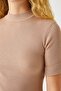 Women's Short Sleeve Turtleneck Sweater 3wak90050ht - 5