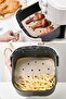 ® 50 Pieces of Air Fryer Baking Paper Disposable Oil Paper Square Hole Model - 2