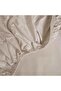 Classic Bamboo Cotton Double Fitted Bed Sheet 160x200 cm Beige - 2