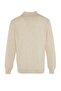 Bej Slim Fit Yünlü Yarım Balıkçı Yaka Basic Triko Kazak TMNAW21KZ1595 - 12