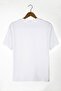 Unisex White Playing Card Printed Crew Neck Oversize Basic Cotton T-shirt - 2