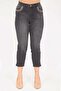 Women's Large Size Anthracite Pocket Detailed Lycra 5 Pocket Jeans 65n35270 - 5