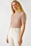 Women's Short Sleeve Turtleneck Sweater 3wak90050ht - 2