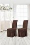 Bashtugh Chair Cover Wrapped Skirt Elastic Washable Standard Chair Cover 6 Pieces, - 2