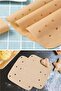 ® 50 Pieces of Air Fryer Baking Paper Disposable Oil Paper Square Hole Model - 3