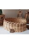 Hasır Bambu Rattan Oval Yassı Bambu Sepet - 2