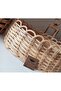 Hasır Bambu Rattan Oval Yassı Bambu Sepet - 4