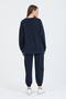 Women's Navy Blue 3 Thread Tracksuit Set - 7