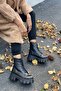 Women's Boots Black Color Lightweight Non-Slip Sole (SOLE 6 CM) - 2
