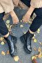 Women's Boots Black Color Lightweight Non-Slip Sole (SOLE 6 CM) - 4