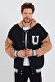 Unisex Hooded USA Embroidered College Jacket