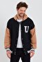 Unisex Hooded USA Embroidered College Jacket - 3