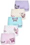 Girl's Happy Butterflies Printed 5 Pack Boxers