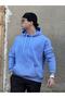 Oversize Unisex Hooded 3 Thread Thick Cotton Basic Sweatshirt - 4