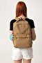 School Bag Mustard Large Size Unisex Waterproof Fabric Travel Bag with Laptop Compartment 45X30X15Cm - 5