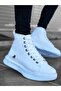 White Lace-Up High Poly Sole Men's Sports Boots Lvo202210ek308 - 3