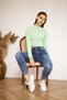 Women's Light Green Crop Body - 2