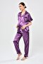 Satin Front Buttoned Maternity Short Sleeve Pajama Set - 2