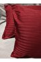 Cotton Satin Covered 2 Pack Striped Pillow Case 50X70 Cm. - Burgundy