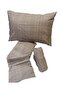 Cotton King Size (Fitted) Elastic Sheet with 2 Pillowcases 180X200 cm - Gray