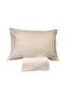 Cotton Single (Fi̇tted) Fitted Sheet 1 Piece Cover Pillow Case 100X200 cm - Light White