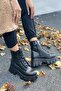 Women's Boots Black Color Lightweight Non-Slip Sole (SOLE 6 CM)