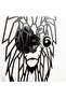 Natural Wooden MDF Laser Rustic Living Room Sconce Wall Decoration with Lion Lion Patterned Reflection Design - 3