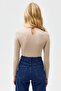 Half Turtleneck Bodysuit Blouse with Snap Fasteners - 5