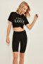 C13004 Women's Seamless Lace Cuffed Long Boxer Black - 2