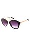 Women's Sunglasses Oval Design Gold Black Frame Gradient Glass