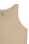 2-Piece Women's Nude Cotton Camisole Thick Strap Tank Top - 2