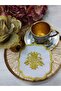 Gold Glitter Cocktail and Coffee Side Serving Napkin 6 Pieces - 8