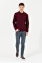 Men's Burgundy Sweat Shirt - 2