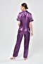 Satin Front Buttoned Maternity Short Sleeve Pajama Set - 4