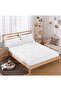 Cotton Single (Fi̇tted) Fitted Sheet 1 Piece Cover Pillow Case 100X200 cm - Light White - 2