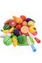28 Pieces Cut Fruits and Vegetables Cuttable Fruits with Velcro Cuttable Toy Fruits and Vegetables