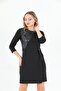 X Modapo Leather Detailed Mini Office Dress - 2