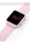 Digital Led Children Wrist Watch Pink Color Silicone Kids Watches