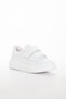 Women's White Daily Double Band Flexible Orthopedic Sole Sneakers Sturdy Lightweight Walking Sports Shoes - 6